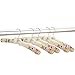 Thick Pastel Non Slip Padded Hangers Premium For Sweaters Coats Women clothing, Calico Closet Hangers, Soft Satin Strong Wooden Skeleton, No Scratch Protect Clothes Dress etc, Set of 5