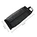 Plastic Sack Holder Dispenser ShineMe® Hanging Storage Folding Mesh Garbage Bag Trash Bags Organizer Recycling Grocery Pocket Containers for Kitchen (Black) (1pack)