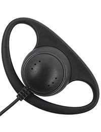 tenq 10 unidades) forma de D   Auricular PTT para Motorola Talkabout Cobra Two Way Radio Walkie Talkie 1pin