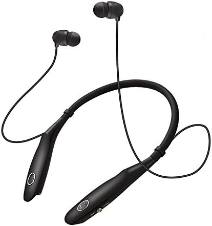 Bluetooth Headset, Sweatproof Sport Earphones 14 Hours Working Time, V4.1 Wireless Magnetic Neckband Headphones for Running Driving, Noise Cancelling Earbuds w/Mic (black)