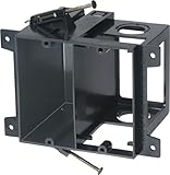 Arlington LVD2 2-Gang Combo Electrical/Low-Voltage Box, Black, 1-Pack