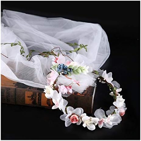 Flower wreath Veil Photo Accessories Fabric Veil Hair Band Wedding Bridal Hair Accessories &floral garland