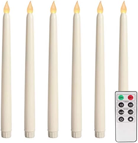 Flameless Ivory Taper Candles