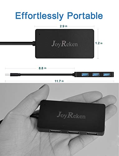 USB 3.0 Hub, JoyReken Ultra Slim 4-Port USB 3.0 Data Hub Portable Super Speed for MacBook, Mac Pro/Mini, iMac, XPS, Surface Pro, Notebook, PC, USB Flash Drives, Mobile HDD, and More[Upgraded] - Thumbnail 6