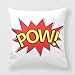 Yourway Decorative Throw Pillow Pow! - Superhero Comic Book Red Yellow Bubble Decorative Pillow Case