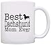 ThisWear Dog Lover Gifts Best Dachshund Mom Ever Animal Pet Owner Rescue Gift 11oz Ceramic Coffee Mug with Handle
