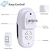 Toplus Wireless Doorbell Chime Kit Waterproof Door Bell 1000 feet Long Range, 36 Chimes, 4 Volume Levels, LED Indicator, 1 Push Button Transmitter & 1 Plug-In AC Receiver, White