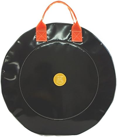 NAHOK 22Inch Cymbal Case Bag [Crash] Black With Yellow Emblem/Silver (Back Side) {Waterproof, Shock Protection Function}