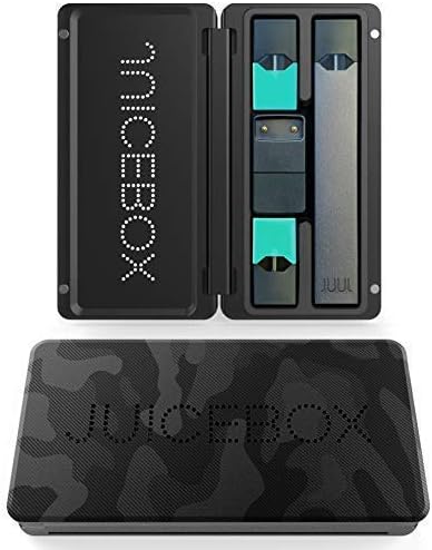 Modern Carrying Case Compatible with JUUL, Solid Aluminum Design, Fitted Silicone Insert with Magnetic Closure, Fits JUUL, Pods and Charger