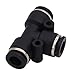 1/4 Push to Connect Fittings Pneumatic Tube Fittings Push Lock Tee, Pack of 10