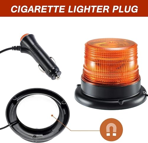 Luce Lampeggiante LED 12V-24V Per Veicoli - Base Magnetica Con 28 Modalità - Foto 4