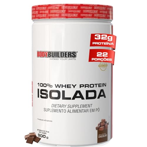 Whey Protein 100% Isolada Chocolate 900g - Bodybuilders