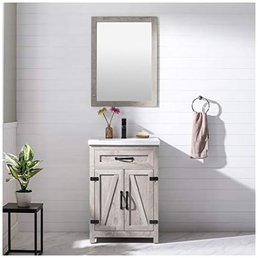 Ethan 24" Modern Farmhouse Single Bathroom Vanity Beachfront Decor