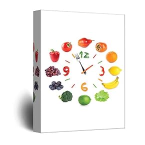 wall26 Canvas Wall Art Funny Colorful Fruits Print...