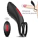 Vibrating Penis Ring with Double Ring, 9 Vibration Modes for Man or Couples Longer Lasting Erections, Wireless Remote Control Vibrating Penis Enhancer Rings Vibrator Rechargeable Waterproof