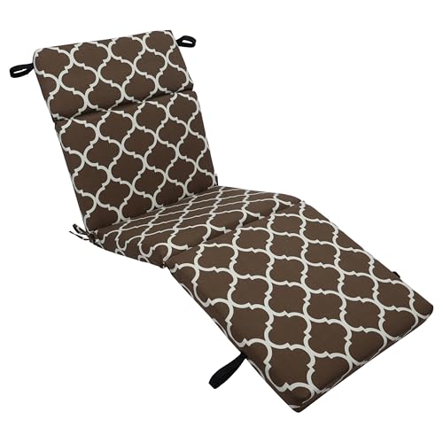 Blazing Needles Outdoor Chaise Lounge Cushion, 72" x 24", Landview Mocha