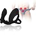 Vibrating Cock Ring Silicone Penis Ring Vibrator with 10 Vibration Modes & 10 Electric Stimulation Penis Massager Sex Toy for Male Masturbating