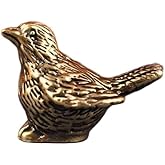 ZJUN Brass Sparrow Statue Home Decoration Animal Figurines Vintage Brass Ornaments for Living Room, Bedroom, Office Desktop, Display Shelf Decor Art Gift