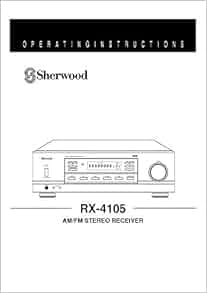 Sherwood RX-4105 Receiver Owners Instruction Manual Reprint: Amazon.com