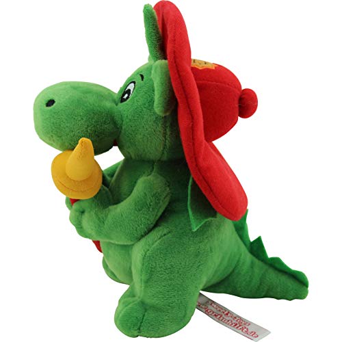 Sweety Toys 11025 Drache XL GRISU 20 cm mit Feuerwehrschlauch Feuerwehr Maskottchen Plüsch ca. 20 cm – Bild 4