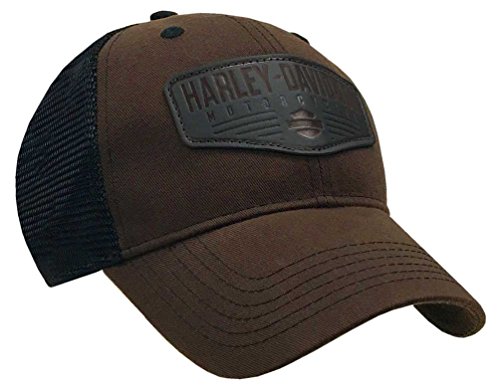 Harley-Davidson Men's Renowned Patch Baseball Cap, Brown Stone Washed BCC21139