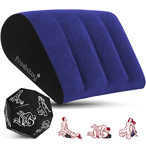 Sex Inflatable Wedge-Pillow and Dice Sex-Games for Adult Couples Prosixtoy Sex Position Dice Position Support Pillow Sex Toy