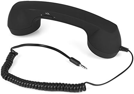 Anti-Radiation Headset,Anti-Radiation Vintage Wired Telephone 3.5mm Cell Phone Handset,for All Smartphones and Computers with a 3.5mm Earphone Jack