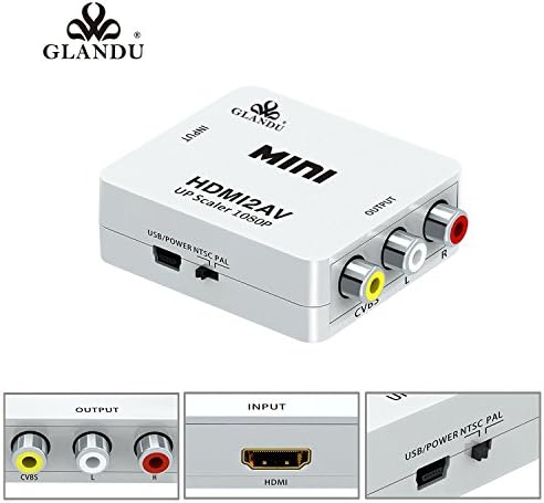 HDMI To RCA, 1080P HDMI To AV RCA Audio Video Converter Adapter With USB Charger Cable For PC Laptop HDTV DVD Ship From USCMHColumbus / Amazon FBA inventory