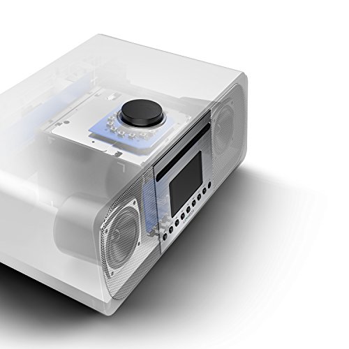 LEMEGA M5+ CD/Wi-Fi/DLNA/Spotify connect /Internet Radio /FM radio with Bluetooth and Clock2.1 Speaker system (Satin White) - Thumbnail 2