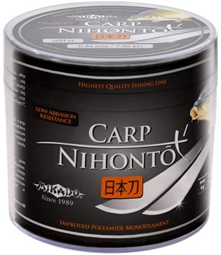 300 m NIHONTO CARP Black Matte Monofilament Very Smooth Fishing Line Carp Line Feeder Line Available from 0.22 to 0.40 mm, matt black, Ø 0,22mm / Tragkraft 6,40kg