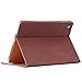 iPad Air 2 Case, YEONPHOM Ultra Slim Light Weight Sleep Awake Smart Leather Stand Folio Case Cover with Multiple Viewing Angles, Document Card Pocket for Apple iPad Air 2 (iPad 6) - Brown