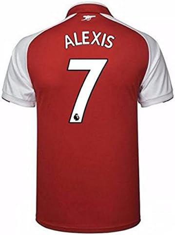 Hotnewest JS Alexis Sanchez #7 Arsenal Home Mens Soccer Jersey 2017/2018 Red Size L
