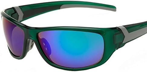 Outdoor riding sunglasses personalized full frame sunglasses sports Polarized glasses fit for Men Women Transparent Green-Blue