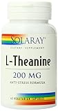Solaray L-Theanine Supplement, 200 mg, 45 Count