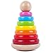 Wooden Rainbow Ring Stacker Toy Stacking Ring Tower Games Early Educational Development Toys for Babies and Toddlers