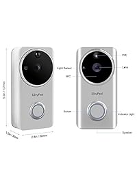 Timbre inalámbrico Cámara Wifi Video Timbre Cámara 720P Cámara de Seguridad Hogar Timbre con 2 Batería Recargable Dos Vías Audio Visión Nocturna PIR Detección de Movimiento Cloud Almacenamiento Libre Teléfono APP