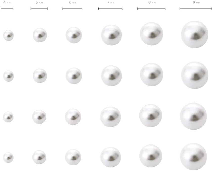 SUNSCSC 12 Pairs Pearl Stud Earrings Set for Women Girls Faux Pearl Earrings Pack Graduated Bead Round