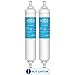 AQUACREST GXRTQR Inline Water Filter, NSF Certified, Compatible with GE GXRTQR, GXRTQ System, Reduces Chlorine, Fluoride, Limescale and More, For Refrigerator, IceMaker, RVs (2 Filters)