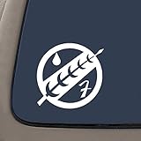 NI163 Boba Fett Journeyman Protectors Insignia Star Wars WHITE Vinyl Car/Laptop/Window/Wall Decal | 5.5