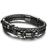 JOERICA Magnetic Clasp Leather Bracelets for Men Teens Cuff Bracelet 8.5inches