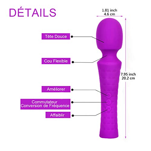 Masseur ÉLectrique avec 8 Modes et 5 Vitesses Intenses Soulage la Fatigue Musculaire et Détend