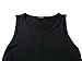 Veranee Women's Sleeveless Swing Tunic Summer Floral Flare Tank Top (XXL, Black)
