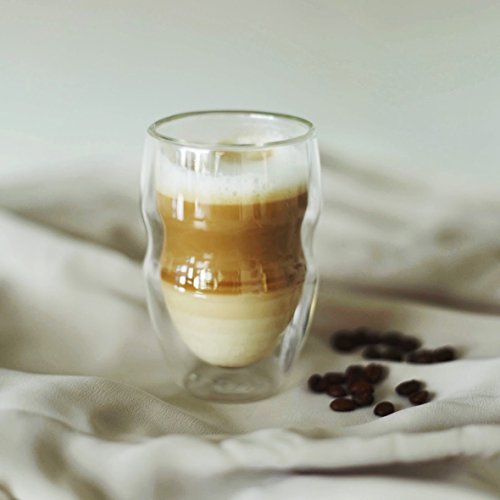 YEM 6 x 250ml doppelwandige Thermo-Gläser, für Latte Macchiato, Cocktails, Desserts, Tee Glas-Set, Doppelwandgläser… – Bild 4