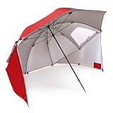 Sport-Brella Vented SPF 50+ Sun and Rain Canopy Umbrella for Beach and Sports Events (8-Foot, Red)