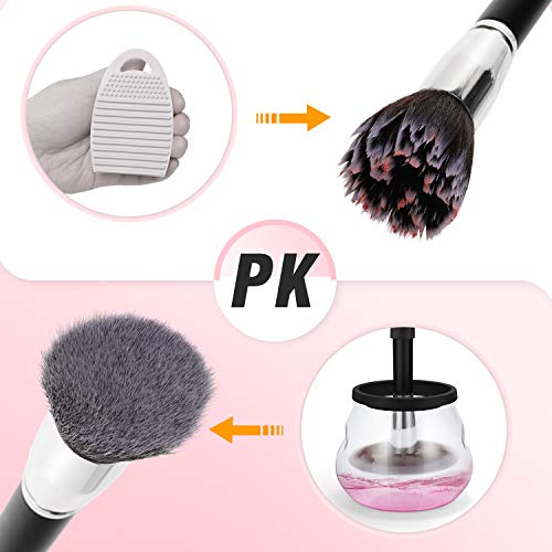 Liberex Automatic Makeup Brush Cleaner and Dryer - USB Rechargeable Electric Cleaning Machine, with 8 Size Rubber Collars and Storage Stand, Super- quick Cleaning and Drying - Thumbnail 5