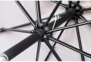 Amazon Com Blissun 9 Outdoor Aluminum Patio Umbrella Striped Patio Umbrella Market Striped Umbrella With Push Button Tilt And Crank Grey Garden Outdoor