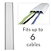 OmniMount OCM On-Wall Cable Management Covers, Paintable, Flat Design to Conceal up to 6 Cables, Set of Three, 3.25