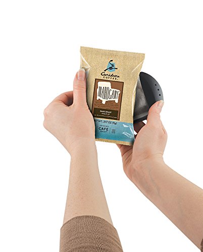 Caribou Coffee One-Cup Coffee Filter Packs with Disposable Brew Basket for use with CafÃ© Valet Single-Serve Brewers, 36Count, Mahogany Dark roast
