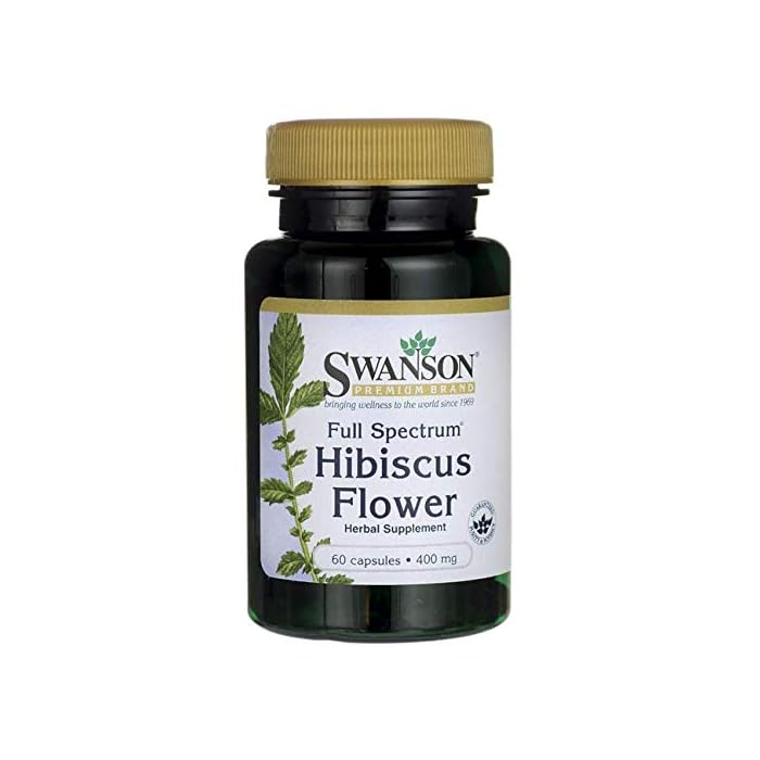 Swanson Full-Spectrum Hibiscus Flower - Herbal Supplement - Natural Formula w/ Bioactive Compounds - (60 Capsules, 400mg…