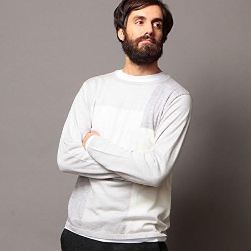 Amazon ビューティ ユース メンズ Beauty Youth By パネル レイヤード クルーネックニット ナチュラル L 70 セーター 通販